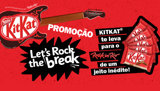 KitKat te leva para o Rock in Rio na Promoção Let's Rock the Break KitKat