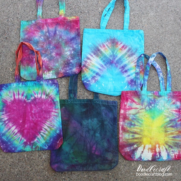 How to Tie Dye Tote Bags!