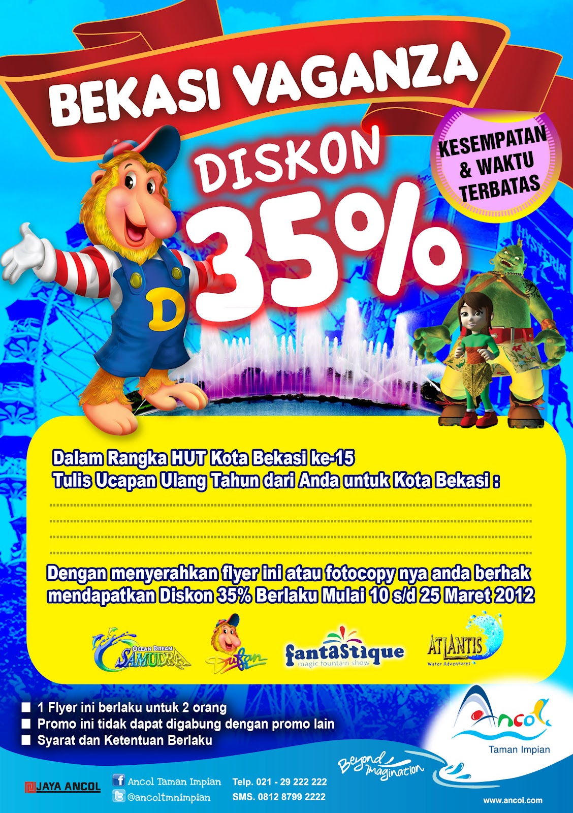 THINK SMART ヘ(^_^ヘ)(ノ^_^)ノ: Ber-KTP Bekasi Dapat Diskon 35 