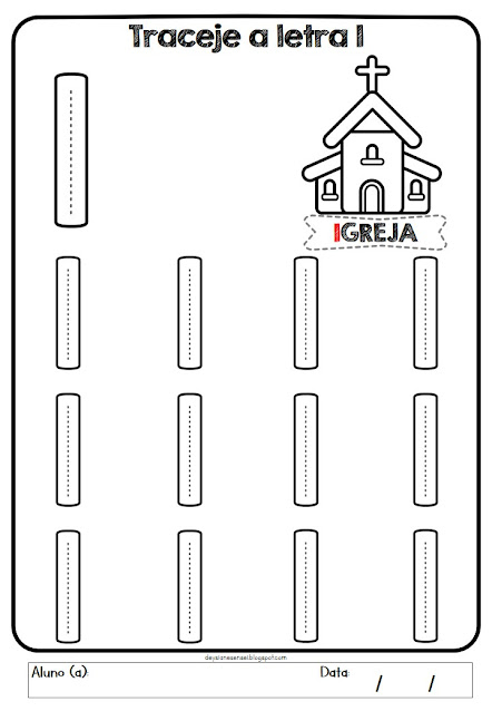 Recursos:  Baixe fichas de atividades com o alfabeto para imprimir. Use lápis ou caneta para traçar as letras. Utilize coragem e determinação para completar a missão. Ajude seu filho a desenvolver habilidades importantes, como coordenação motora, precisão, caligrafia e conhecimento fonológico, de forma divertida e personalizada!  Dicas para tornar a atividade mais emocionante:  Cante músicas e crie histórias sobre as letras. Incentive a exploração de diferentes estilos de escrita. Elogie o esforço e a criatividade da criança. Organize jogos com as letras do alfabeto. Atividades sugeridas:  Trace as letras em ordem. Forme palavras com as letras. Invente histórias com as letras. Lembre-se da importância do desenvolvimento dessas habilidades para o sucesso escolar da criança. Divirta-se aprendendo enquanto traça o alfabeto!  Compartilhe essa aventura com amigos e familiares!  Palavras-chave: Alfabeto, Caligrafia, Aprendizado, Diversão, Desenvolvimento, Missão.