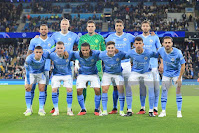 MANCHESTER CITY F. C. Temporada 2023-24. Kyle Walker, Erling Haaland, Ederson, Rodri Hernández, Rúben Dias. Phil Foden, Sergio Gómez, Nathan Aké, Julián Álvarez, Matheus Luiz, Bernardo Silva. MANCHESTER CITY F. C. 3 🆚 F. K. ESTRELLA ROJA DE BELGRADO 1 Martes 19/09/2023, 21:00 horas. Liga de Campeones, fase de grupos, Grupo G, jornada 1. Manchester, Inglaterra, Reino Unido, City of Manchester Stadium: 50.204 espectadores. GOLES: ⚽0-1: 45’. Osman Bukari. ⚽1-1: 47’, Julián Álvarez. ⚽2-1: 60’, Julián Álvarez. ⚽3-1: 73’, Rodri Hernández.