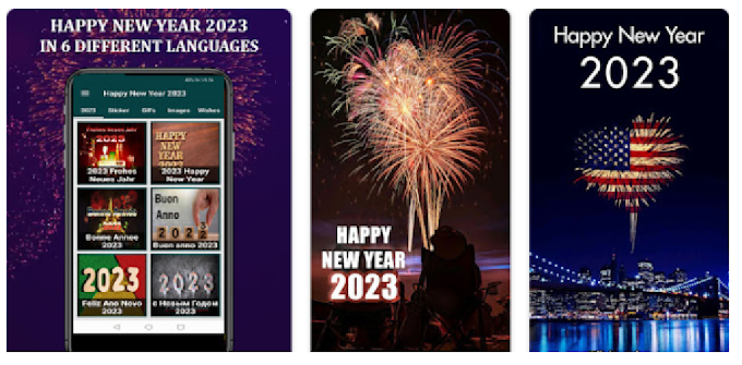 HAPPY NEW YEAR 2023 STICKKERS PHOTO FRAMES LIVE WALL PAPERS APPS FOR ANDROID