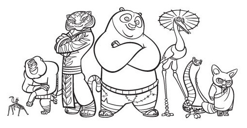  Gambar  Mewarnai  Kungfu Panda 1 2 3 Terbaru gambarcoloring