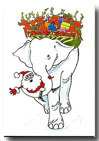 elephant christmas cards