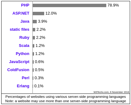 survai pengguna PHP programing 2018
