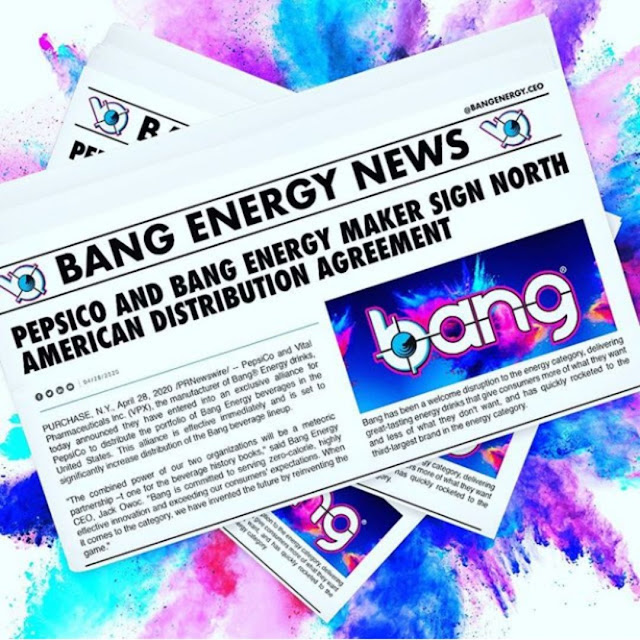 Bang Energy Pepsi Co Exclusive Distribution Alliance