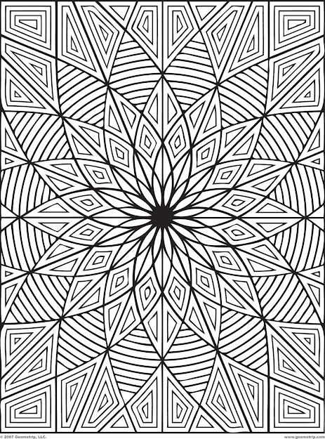 Difficult Geometric Design Coloring Pages  Rectangles Page  Of 