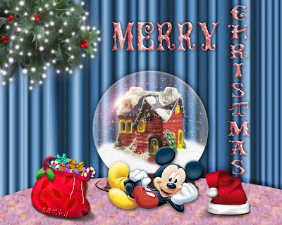 Funny Christmas Mickey Background