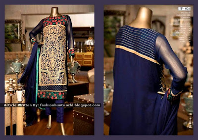 Junaid Jamshed Premium Embroidered Chiffon Collection 2015