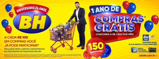 Promoção aniversário 26 anos BH Supermercados