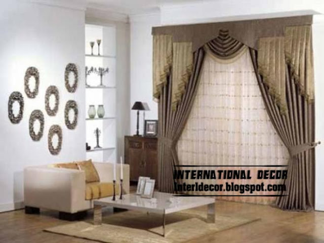 top curtain models and unique draperies designs for modern living room