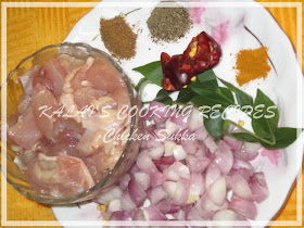 Chicken Sukka Ingredients