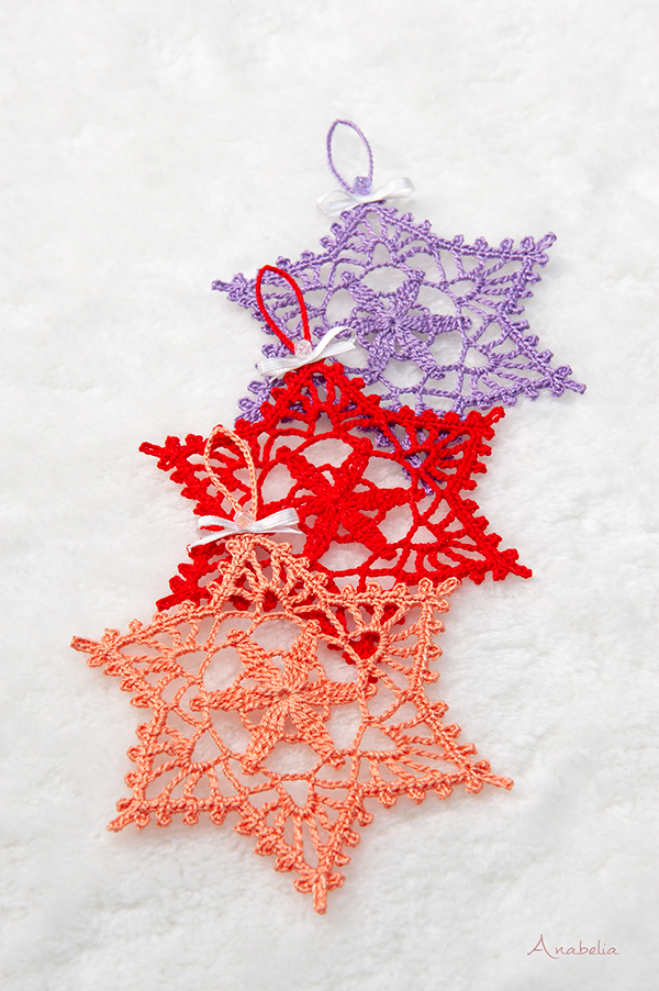 3 Christmas crochet decoration patterns by Anabelia Craft Design