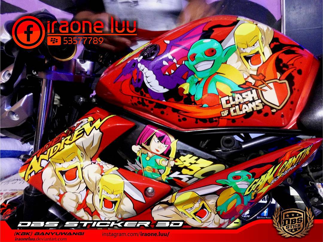 Cutting Sticker Yamaha Vixion 1 DBS Cutting Sticker 3D