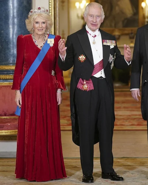 Queen Camilla, the Princess of Wales, the Duchess of Edinburgh, Princess Anne and the Duchess of Gloucester