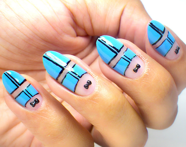 Pop Art Blue Nails