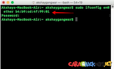 Mengganti Mac Address di Mac OS