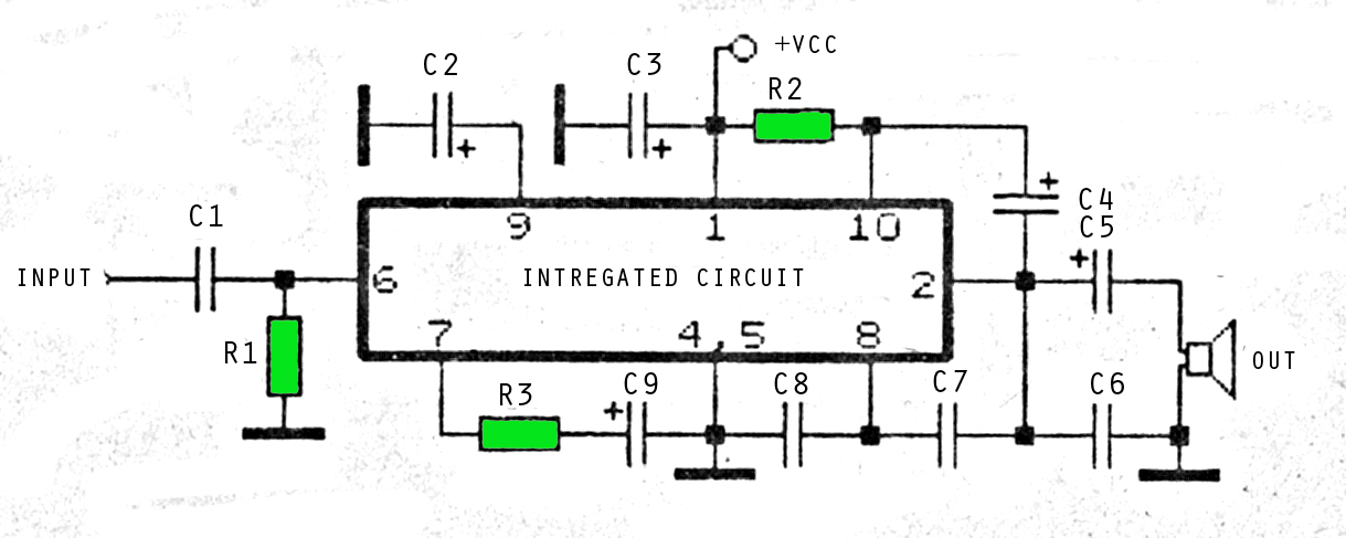 6 12  Volt  audio amplifier  circuits Gambar Skema  