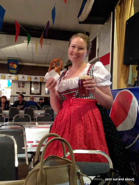 Oktoberfest pretzel and beer