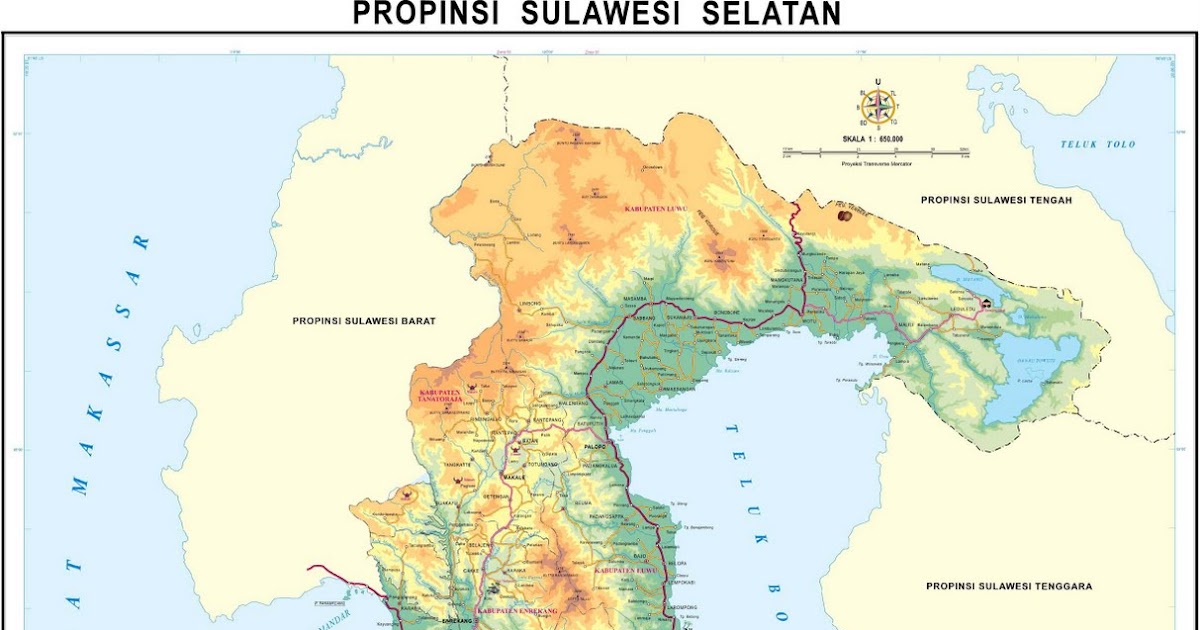 Peta Provinsi Sulawesi Selatan  Sulsel 