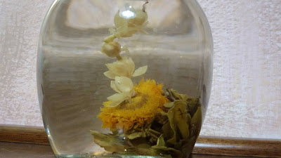 Riciclo creativo tisana cinese: lo spettacolo del thè tea cinese che si schiude piano in acqua calda 4