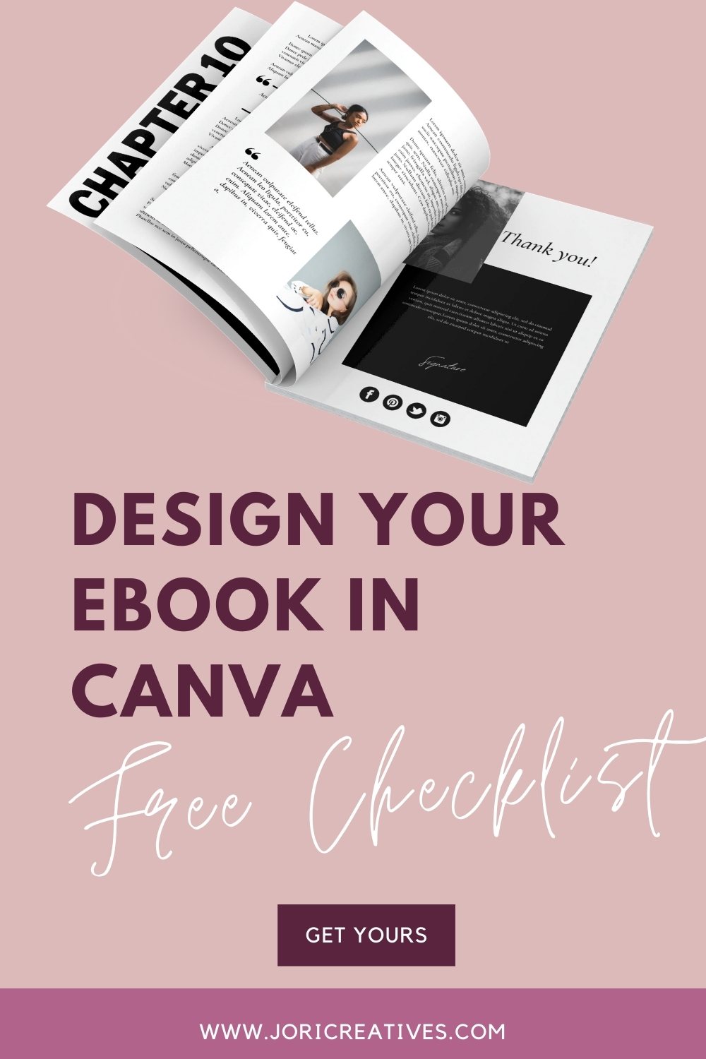 Free checklist to designing your ebook in canva