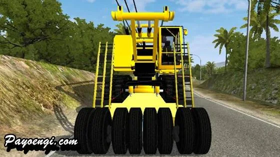 mod hino trailer muatan crane