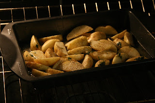 roast potato, food, oven roast