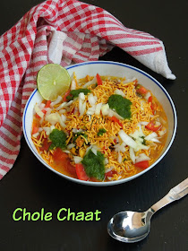 Channa chaat,choley chaat, chickpeas chaat