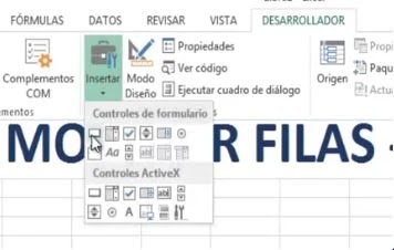 como insertar un boton de formulario de excel