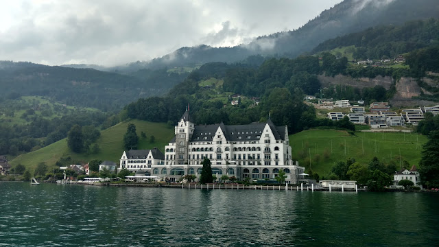 a view back on this idyllic Swiss town from Lake Lucerne