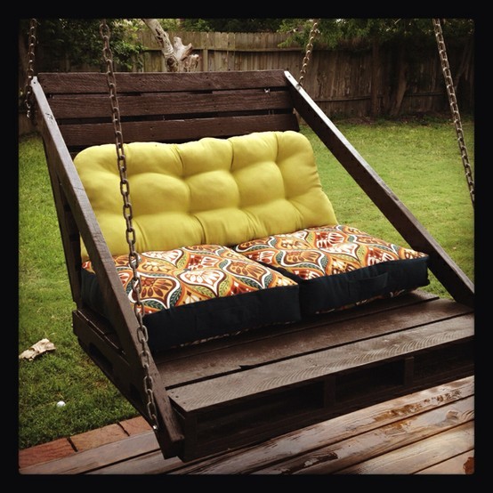 wooden porch swings