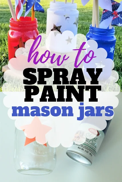 how to spray paint mason jars