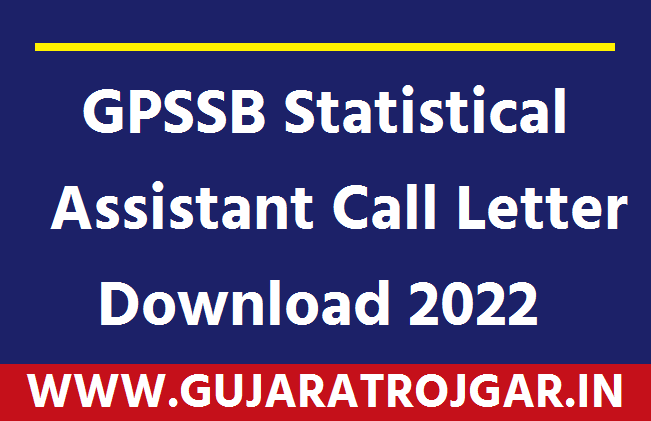 GPSSB Statistical Assistant Call Letter Download 2022