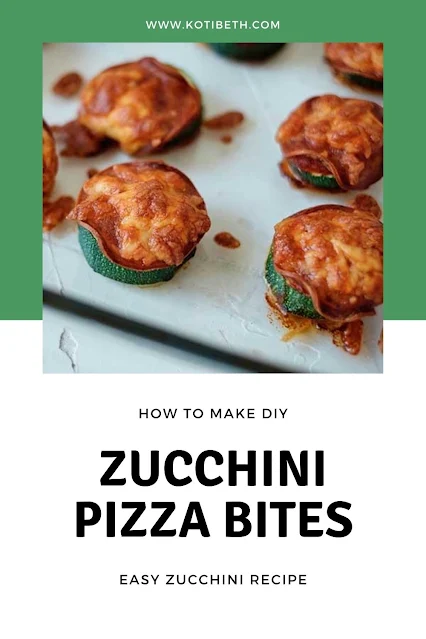 How to make easy zucchini pizza bites This easy low carb recipe can also be keto friendly with a keto pizza sauce. These make a quick and easy dinner, appetizer, or snack. These are baked, but there are also direction for an air fryer. Use your summer zucchini crop for this healthy recipe. #zucchini #pizzabites #recipe