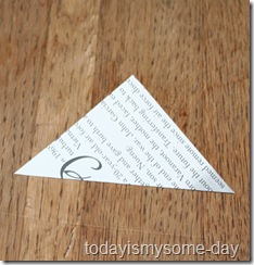 fold in half from the bottom up