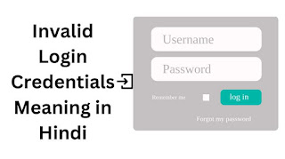 Invalid Login Credentials Meaning in Hindi