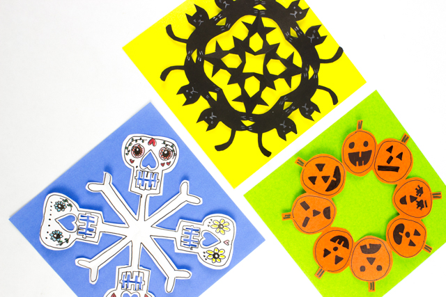 How to Cut out Halloween Cat Pumpkin Skull Inspired Snowflakes