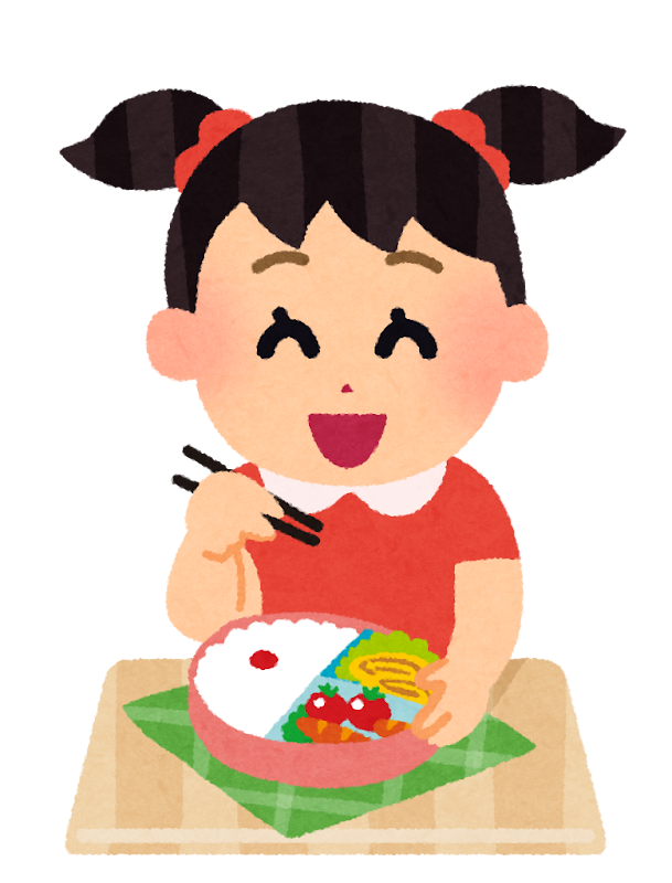 お弁当を食べる女の子のイラスト かわいいフリー素材集 いらすとや