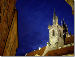 Clock tower after dusk ~9pm