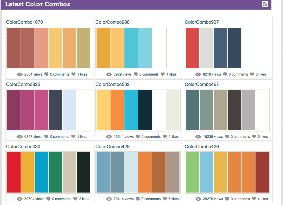 Life In Color: Color Combinations: A site for Color Nerds.