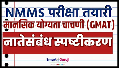 NMMS exam Blood Relations नाते संबंध