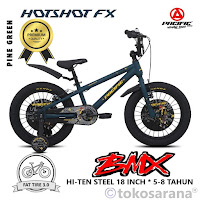 Sepeda BMX Anak Pacific Hotshot FX Ban Gendut 18 Inci x 3.0 Inci 5-8 Tahun Hi-Ten Steel Fat Tire Kids Bike Premium Quality