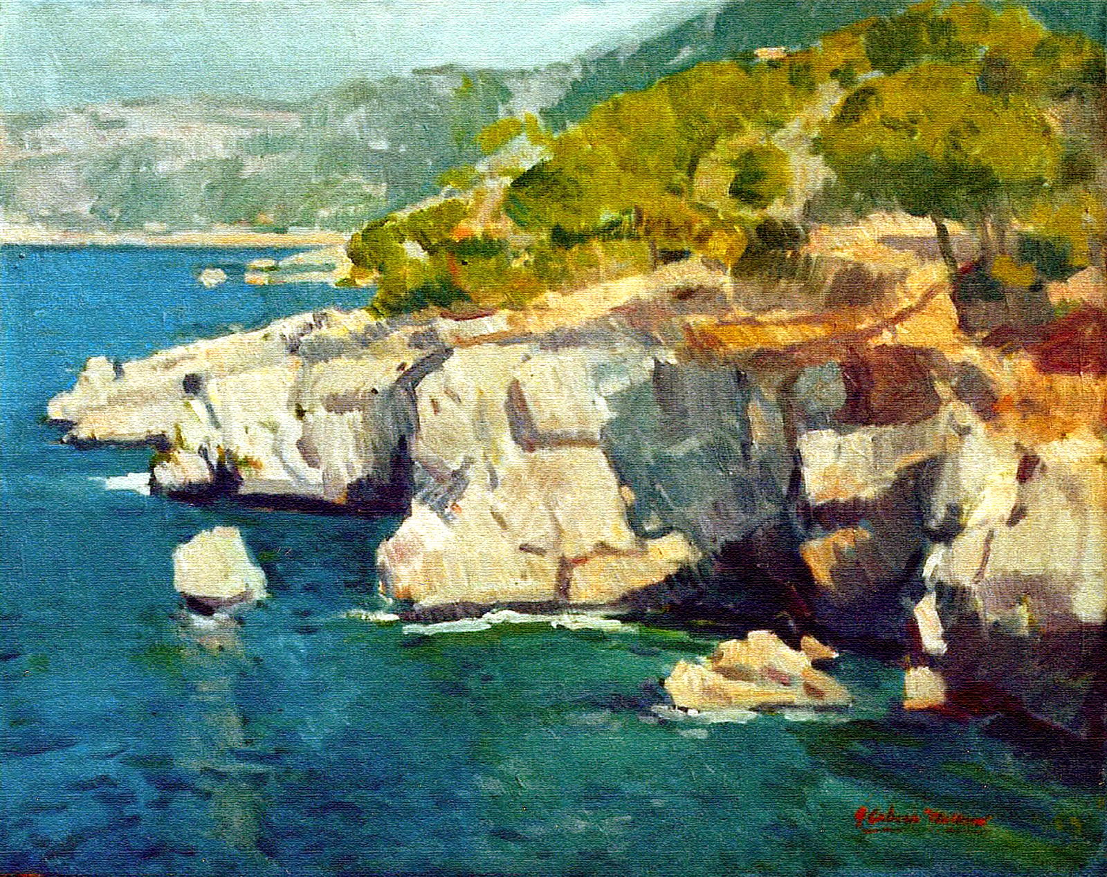 Cala Deiá, Pintor Alejandro Cabeza, Pintor Español, Pintor Retratista, Paisaje en la Cala Deiá, Cala Deiá, Mallorca Pintada, Alejandro Cabeza, Mallorca en pintura, Pintor Alejandro Cabeza, Pintores Valencianos, Pintores españoles, Paisajes de Alejandro Cabeza