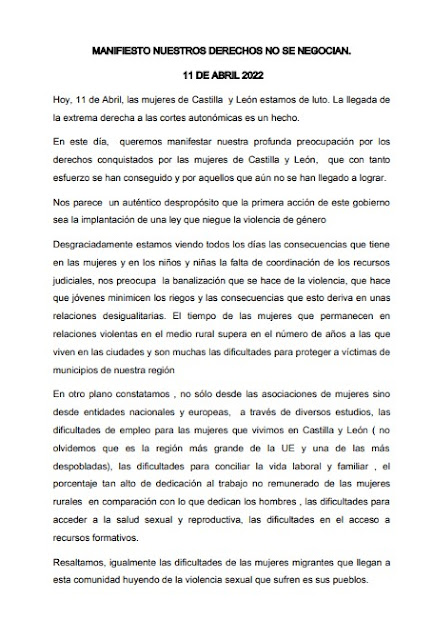 Concentración a favor de los logros conseguidos por las mujeres en Castilla y León - 12 de abril de 2022