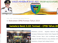 Formasi CPNS 2019 Kab/kota se Sumatera Barat (Kota Payakumbuh Nol Jumlah Kuota)