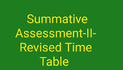 SCERT, AP School Education Department Summative  Assessment-II-Revised Time Table