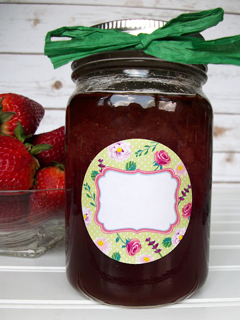 Cottage Chic Flower canning jar labels