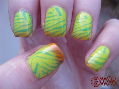 UniqueTropical Zebra Nail Design