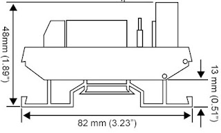 TREND 3RM/24 Volt ac Three Relay Module Dimensions